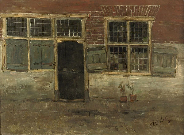 Little Houses, Leiden, 1881 (oil on panel)