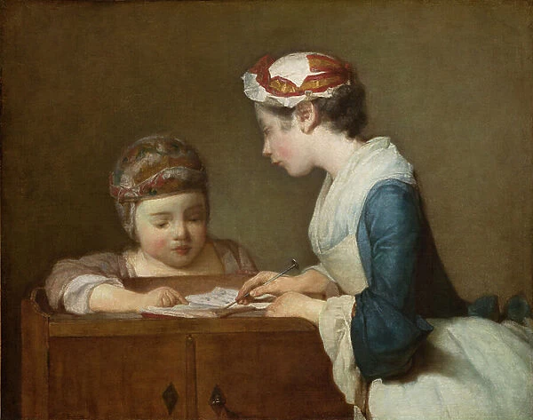 The Little Schoolmistress, after 1740 (oil on canvas)