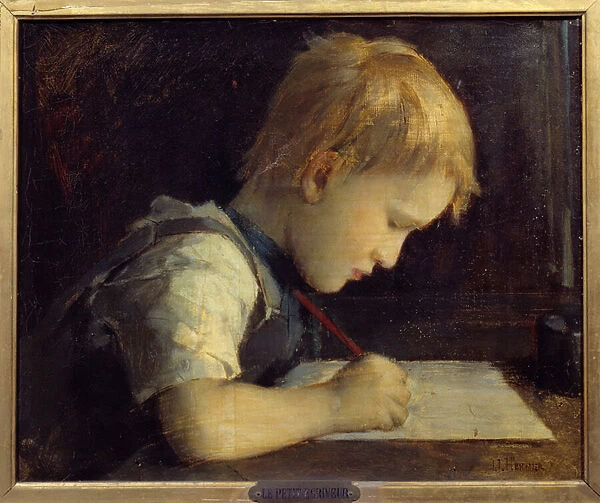 The little writer Paul Henner (1860-1867) nephew of the artist Painting by Jean Jacques