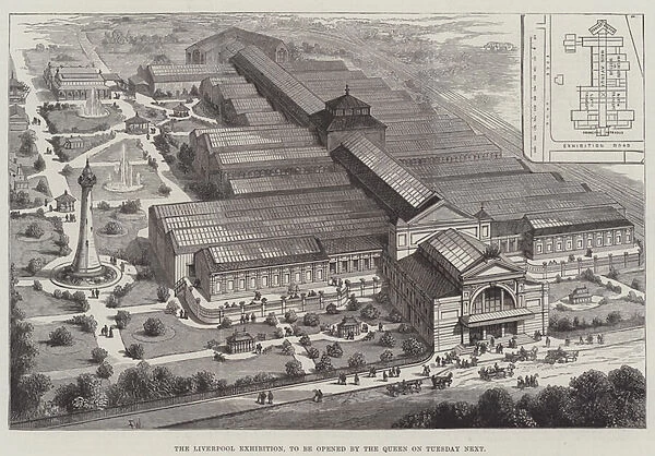 The Liverpool Exhibition, to be opened by the Queen on Tuesday Next (engraving)