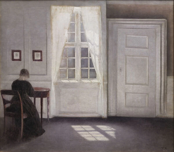 Living in Strand Street with sunshine on the floor, 1901 (oil on canvas)