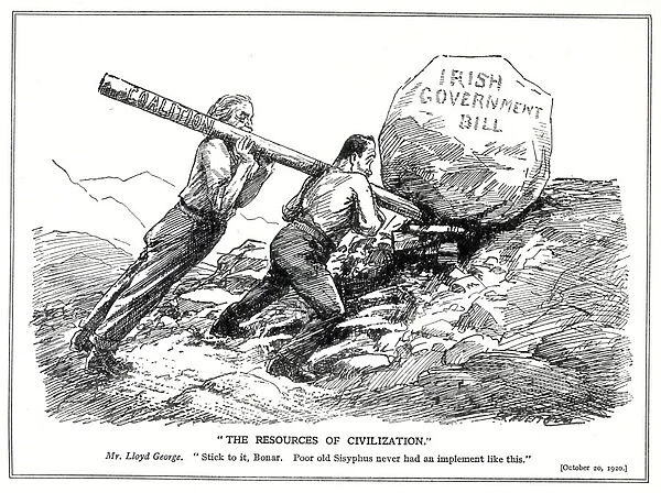 Lloyd George and Bonar Law try to solve the Irish Question with the help of the Coalition