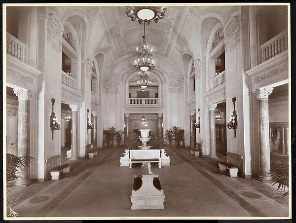 The Lobby at the Hotel McAlpin, 1913 (silver gelatin print)