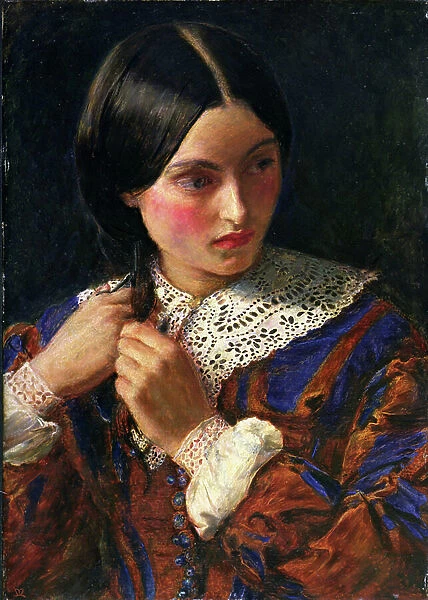 Only a Lock of Hair, c. 1857-58 (oil on panel)