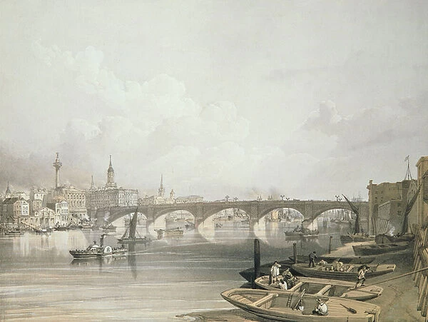 London Bridge, from above the bridge, engraved by William Simpson (1823-99), pub