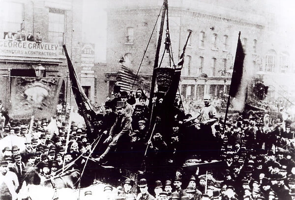 London Dock Strike, 1889 (b&w photo)