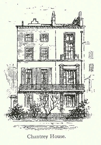 London houses: Chantrey House (engraving)