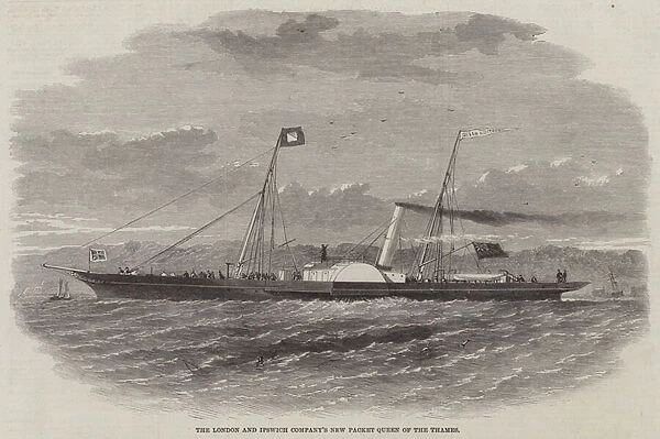 The London and Ipswich Companys New Packet Queen of the Thames (engraving)