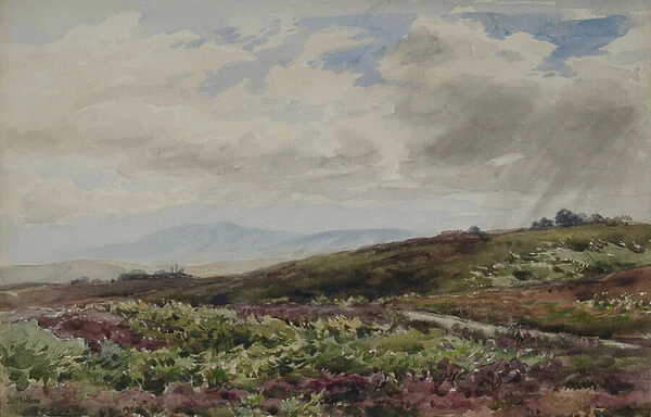Looking towards Chanctonbury, West Sussex, 1840-91 (Watercolour)