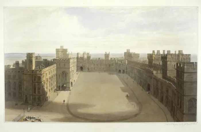 Framed Print : Looking onto the Quadrangle at Windsor, from a compilation of views of Windsor