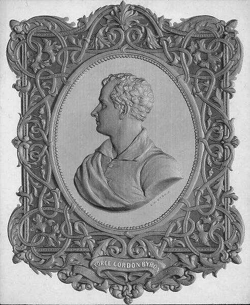 Lord Byron, English poet (engraving)