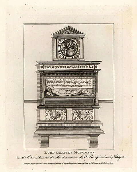 Lord Darcies monument in St Botolphs church, Aldgate