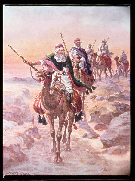 Lord Kitchener, Disguised as an Arab, Riding Across the Desert to Dongola
