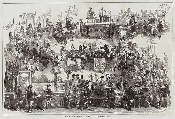 Lord Mayors Show, 1853 (engraving)