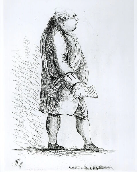 Lord North (1732-92) (engraving) (b  /  w photo)