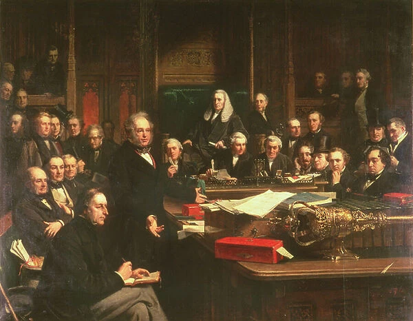 Lord Palmerston Addressing the House of Commons During the Debates on the Treaty of