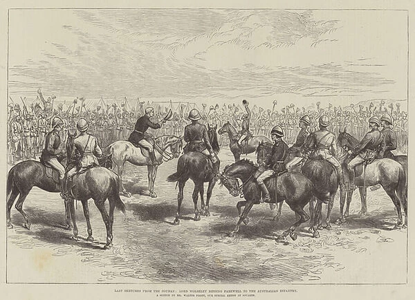 Lord Wolseley bidding Farewell to the Australian Infantry (engraving)