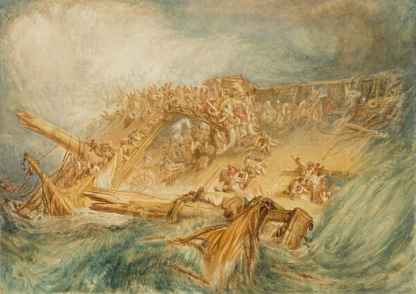 The Loss of an East Indiaman, c. 1818 (w  /  c on paper)