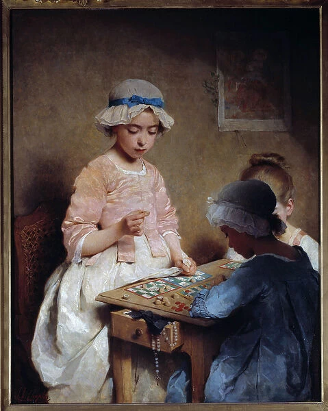 The lottery part Painting by Charles Chaplin (1825-1891) 1865 Sun