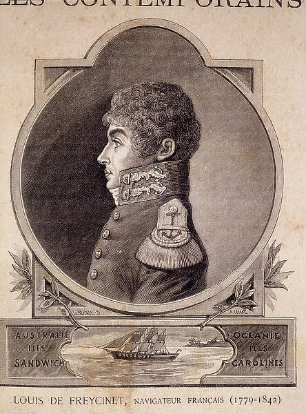 Louis de Freycinet, French navigator (1779 - 1842) - in '