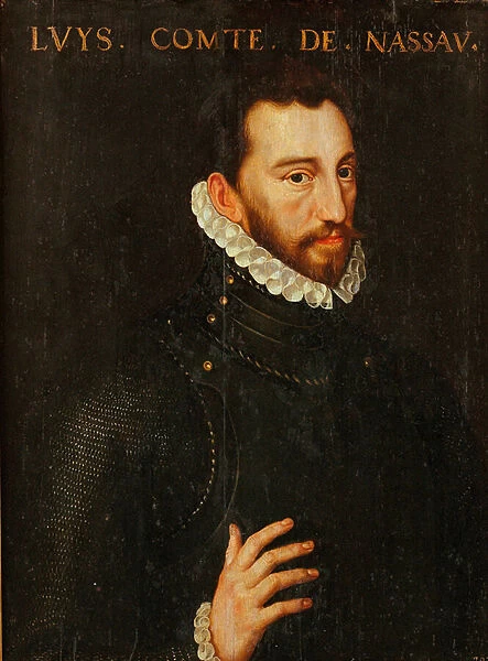 Louis de Nassau (1538-1574) - Portrait of Count Louis of Nassau (1538-1574) - Painting of Adriaen Tomasz (Thomasz) Key (1544-1589) - Museu Nacional d Art de Catalunya, Barcelona