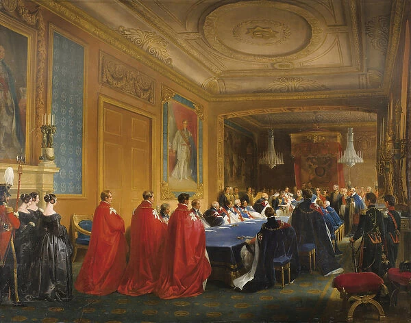 Louis Philippe (1773-1850) recevant l Ordre de la Jarretiere des mains de la reine