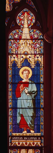 Louis-Philippe (1773-1850) as St. Philip, Sevres Workshop (stained glass)