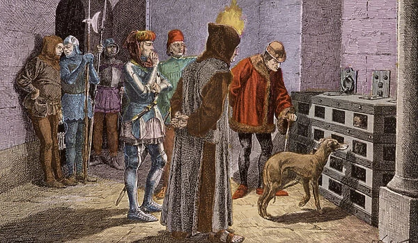 Louis XI in front of the cage of Cardinal La Balue