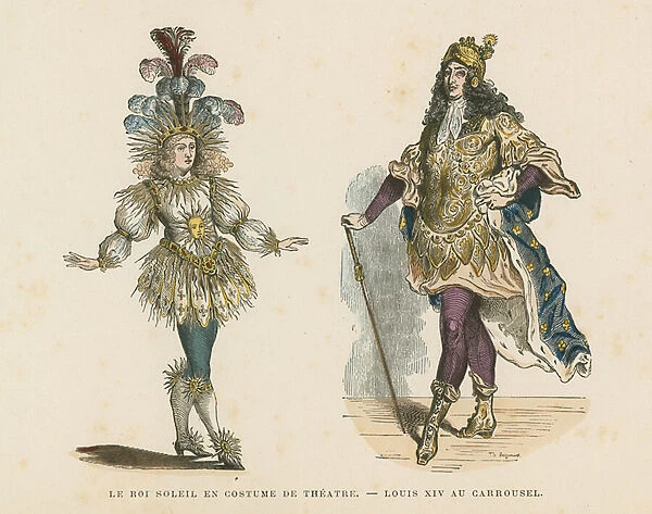 Louis XIV of France (coloured engraving)