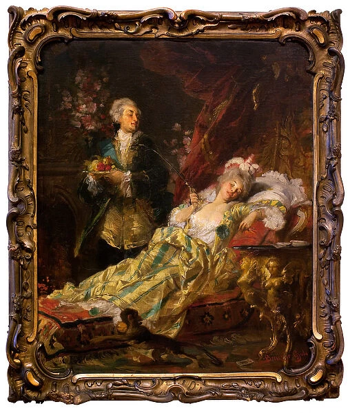 Louis XV (1710-1774) and Madame Du Barry. (Jeanne Becu, dit de Cantigny or de Vaubernier