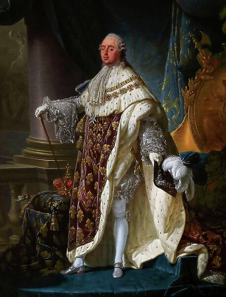 Louis XVI, in coronation costume, 1779 (Oil on Canvas)
