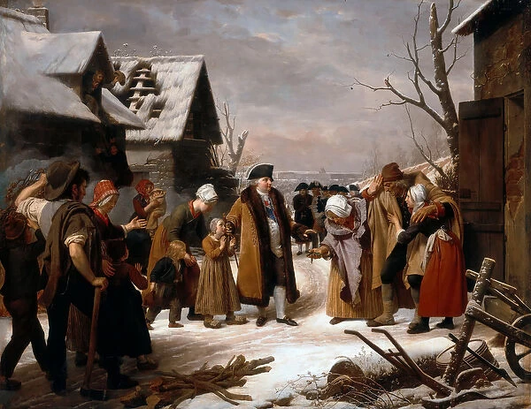 Louis XVI Distributing Alms to the Poor of Versailles during the Winter of 1788