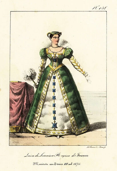 Louise of Lorraine, Queen of France, 1575. 1825 (lithograph)