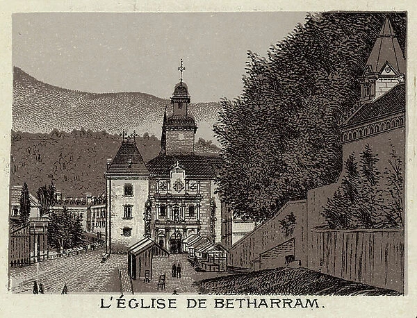 Lourdes: L'Eglise de Betharram (litho)
