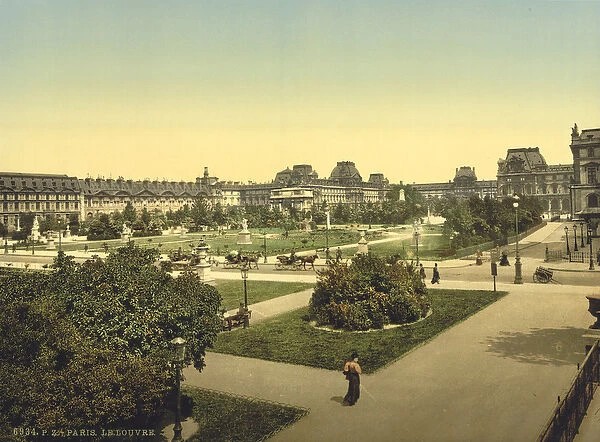 The Louvre, Paris, c. 1890-1900 (photochrom)