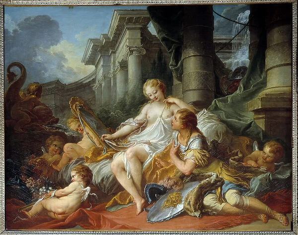 The love of Renaud and Armide Illustration of a scene of 'La Jerusalem delivree'