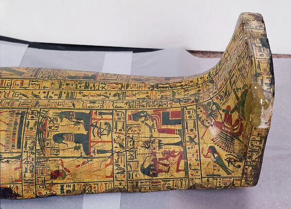 Detail of the lower outer cover of the mummy of Nesyamun, possibly found at Deir El-Bahri