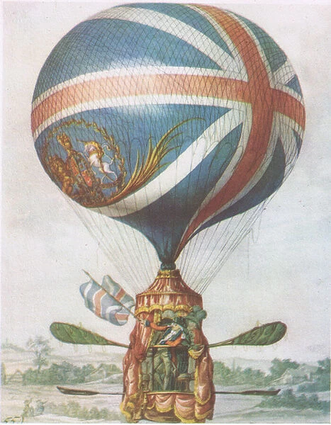 Lunardis Balloon, from British Adventure published by Collins, 1947 (colour litho)