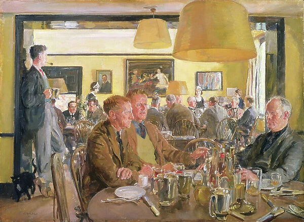 Lunch at the Chelsea Arts Club, 1933 (oil on canvas)