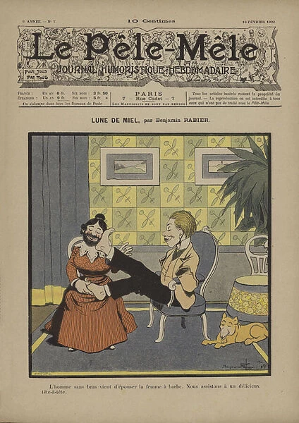 Lune de miel. Illustration for Le Pele-Mele, 1902 (colour litho)