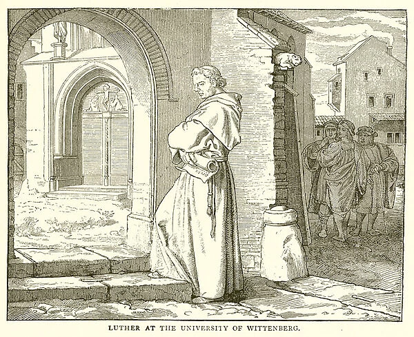 Luther at the University of Wittenberg (engraving)