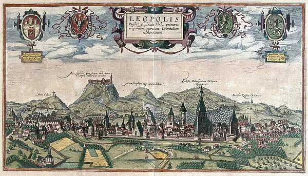 Lviv (Lvov), Ukraine (engraving, 1572-1617)