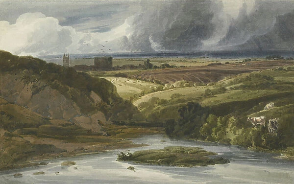 Lydford Castle, 1800 (w  /  c & gouache over graphite on white laid paper)