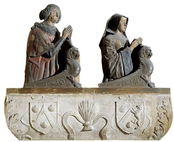 Lying of Philippe de Commines (Comynes or Comines) (1447-1511) and his wife Helene
