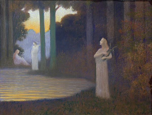 Lyricism in the Forest, 1910 (pastel on paper)