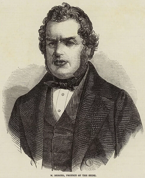M Berger, Prefect of the Seine (engraving)