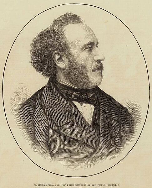 M Jules Simon, the New Prime Minister of the French Republic (engraving)