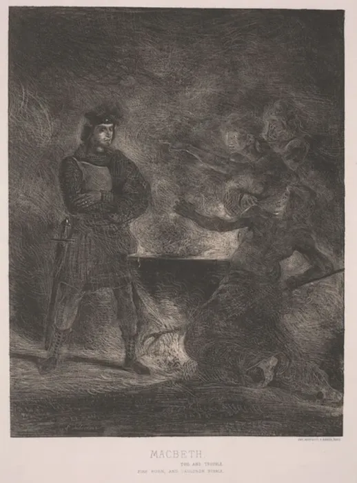 Framed Print : Macbeth (etching)