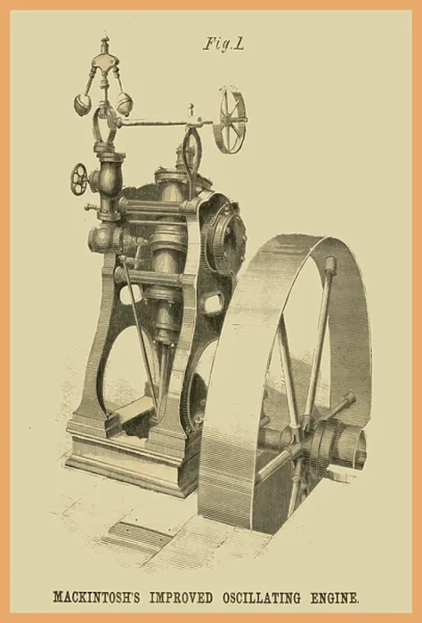 Framed Print : Mackintoshs Improved Oscillating Engine Framed Print : Mackintoshs Improved Oscillating Engine
