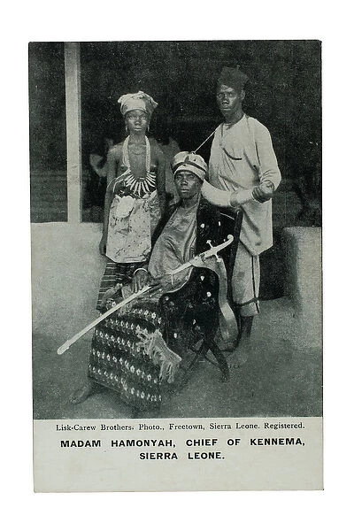 Madam Hamonyah, Chief of Kennema, Sierra Leone, c. 1905-07 (litho)